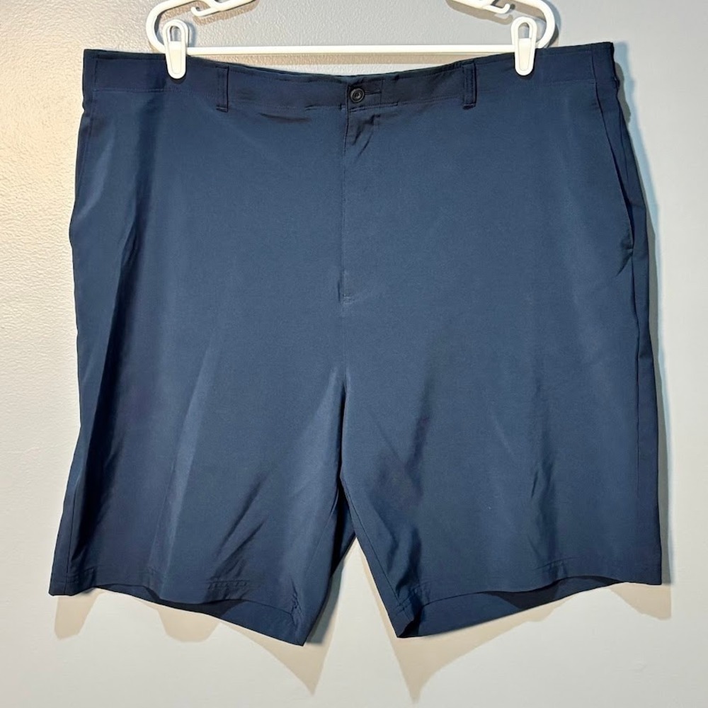 Ben Hogan Golf Shorts Mens 46 Blue Polyester Stretch Flat Front Classic Trendy